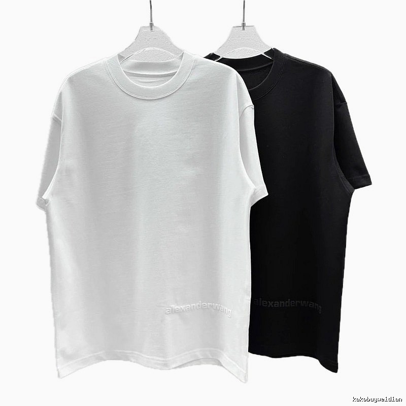 Alexander Wang Embossed Minimalist Solid Color T-shirt
