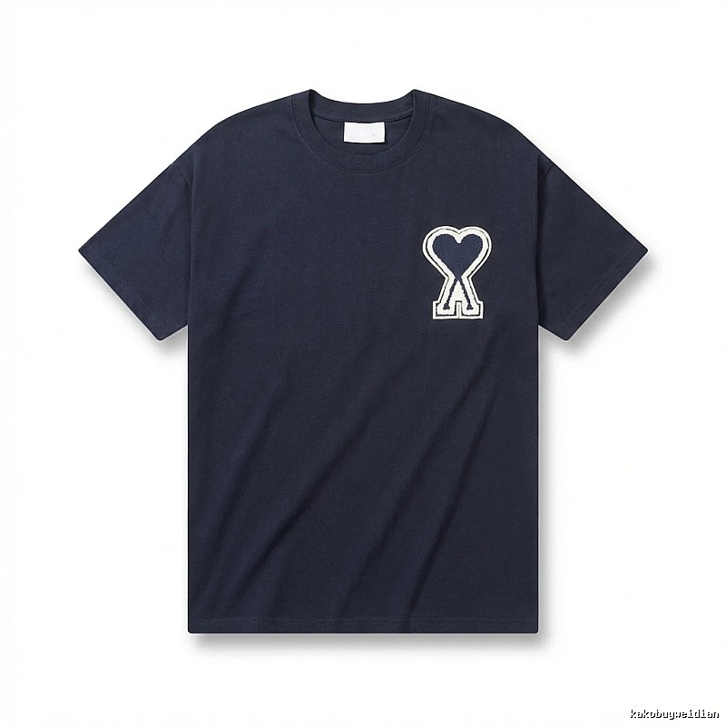 AMI Love Embroidery Simple Style T-shirt