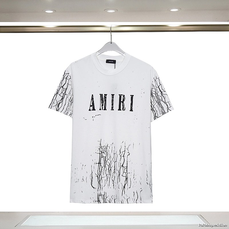Amiri Easy Match Graphic T-shirt White Blue Amiri for Everyday Use