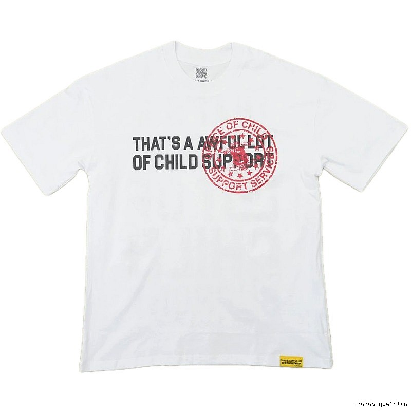 Awful Lot Stamped Street-Style White T-Shirt