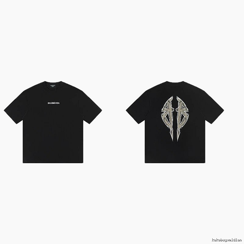 Balenciaga Double B Graffiti High Street Black T-Shirt