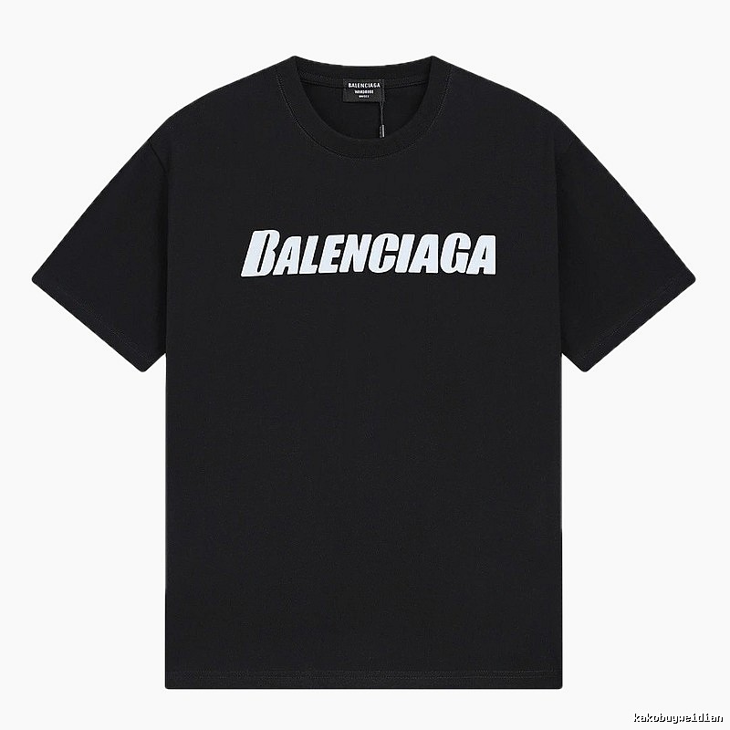 Balenciaga Letter Print Street Style Black T-Shirt