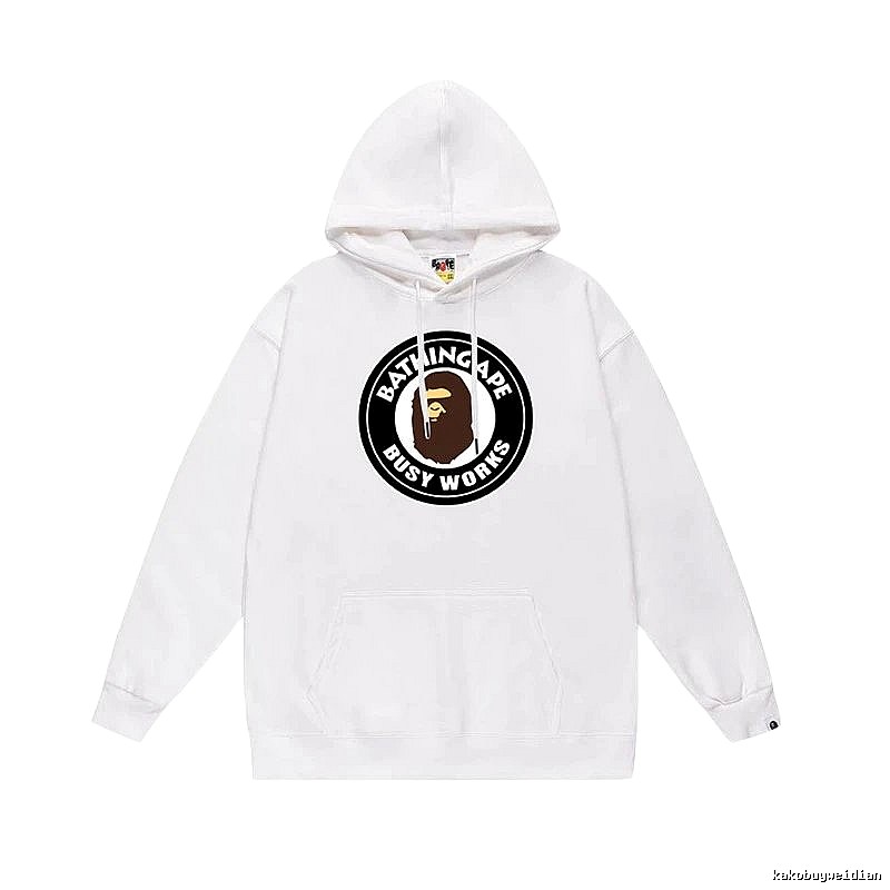 Bape Black Label Casual Style White Hoodie