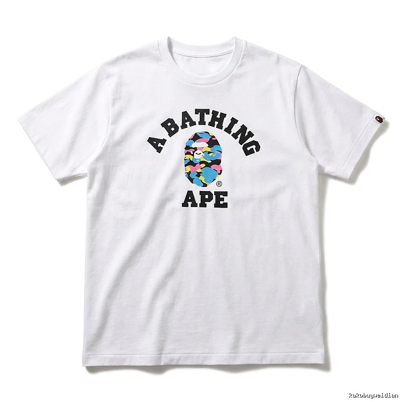 Bape camouflage style white T-shirt