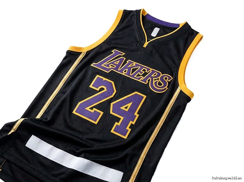Black and yellow jersey of No. 24 of the Los Angeles Lakers.