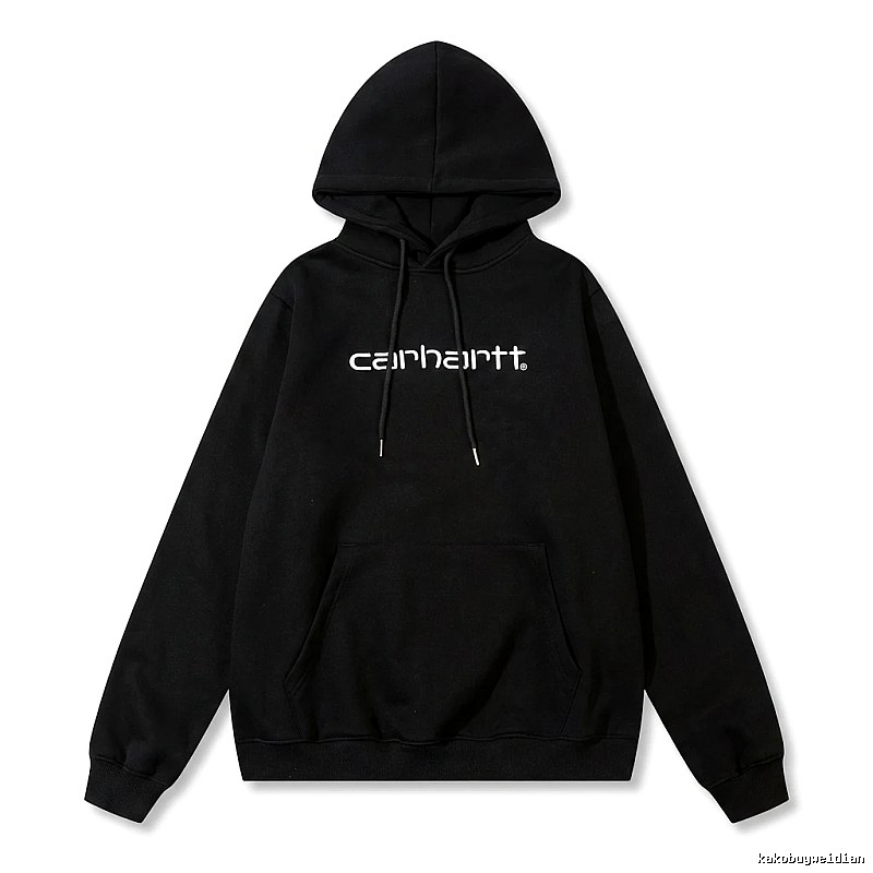 Carhartt simple-style black hoodie