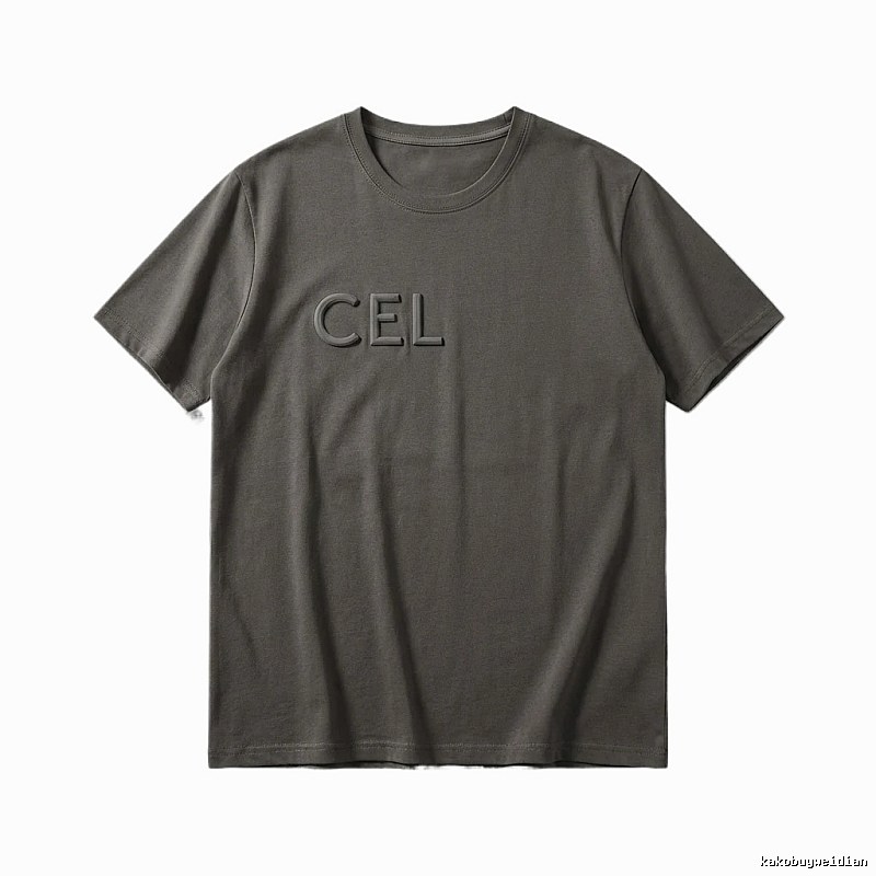 CELINE minimalist style dark gray T-shirt