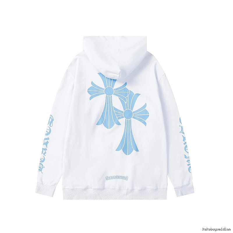 Chrome Hearts 2088-15 White Cross Graphic Hoodie Travel Styling
