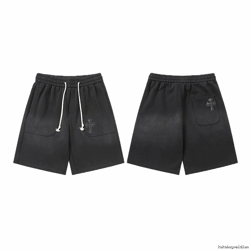 Chrome Hearts Cross Streetwear Brand Black Shorts