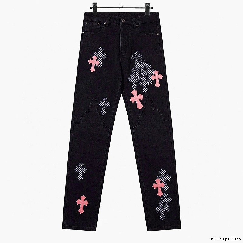 Chrome Hearts Monogram Graphic jeans Light Denim Jeans for Layered Styling