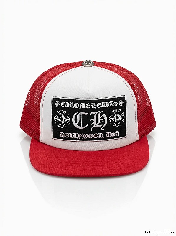 Chrome Hearts Retro Red and White Hat
