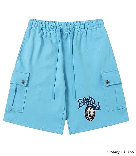 Chrome Hearts Trendy Cool Style Light Blue Shorts