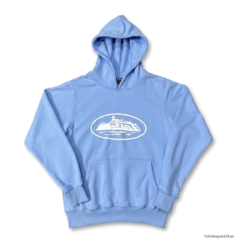 Corteiz Nautical Style Light Blue Hoodie