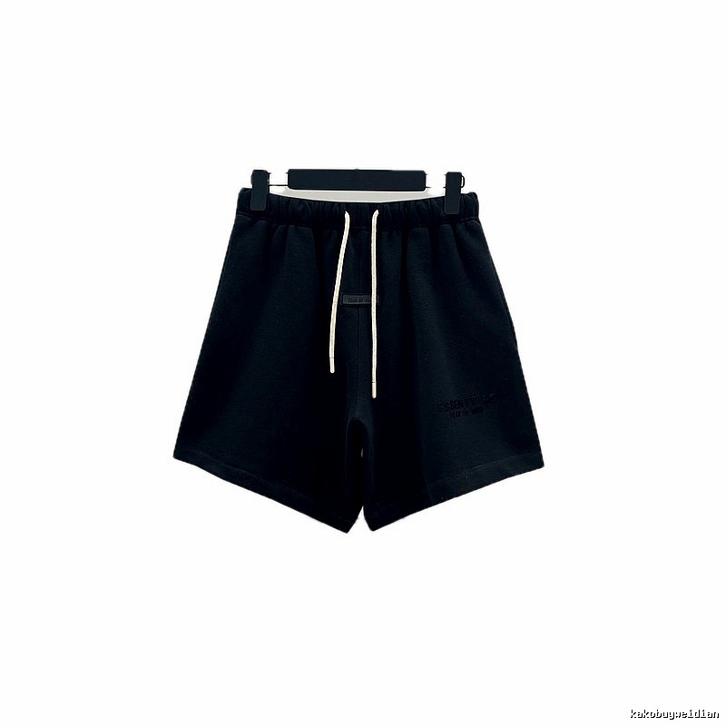 ESSENTIALS Minimalist Style Black Shorts