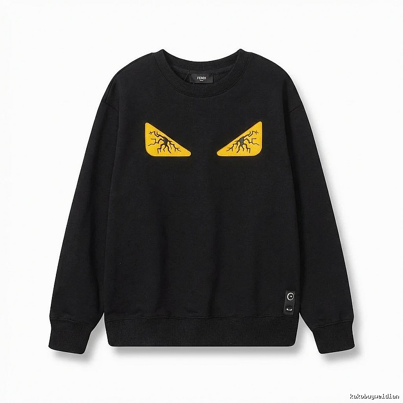 Fendi Monster Trendy Cool Black Sweatshirt