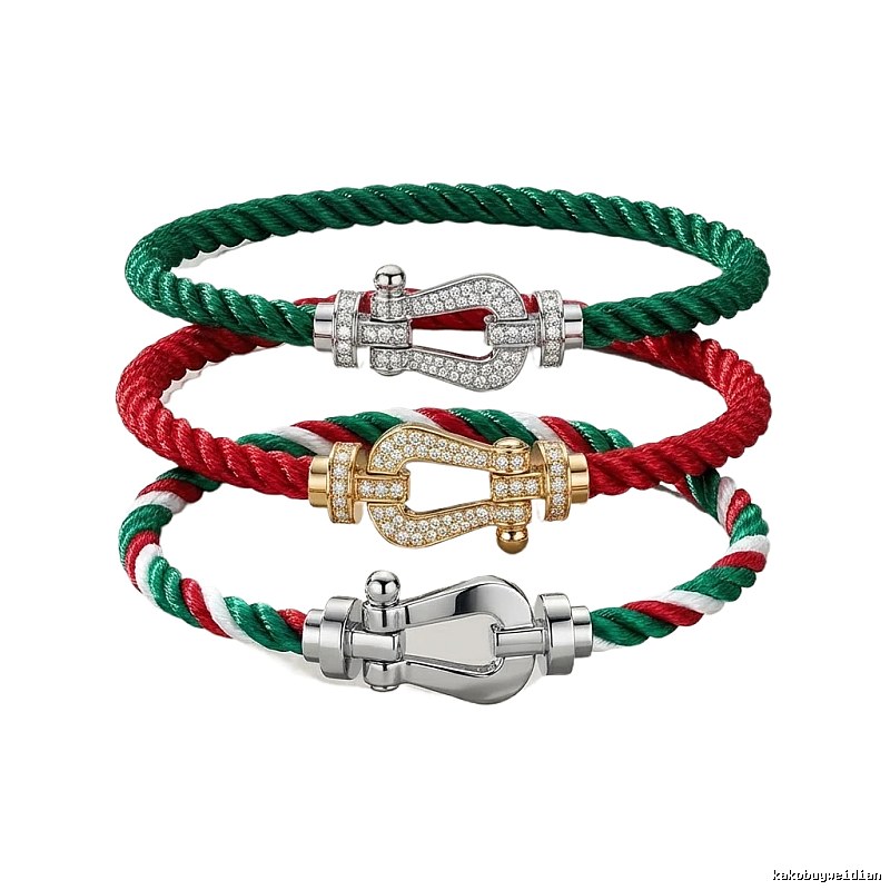 Fred Classic Red and Green Rope Bracelet