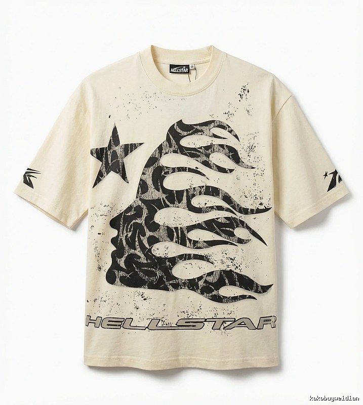 Hellstar Flame Wind Beige T-shirt