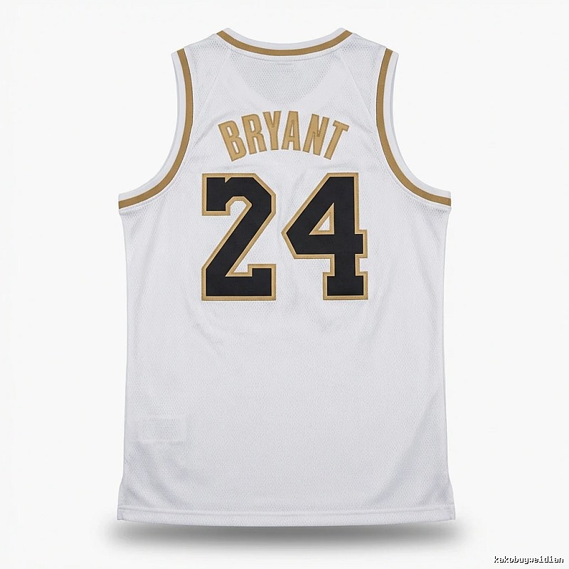 Kobe No. 24 retro-style white jersey