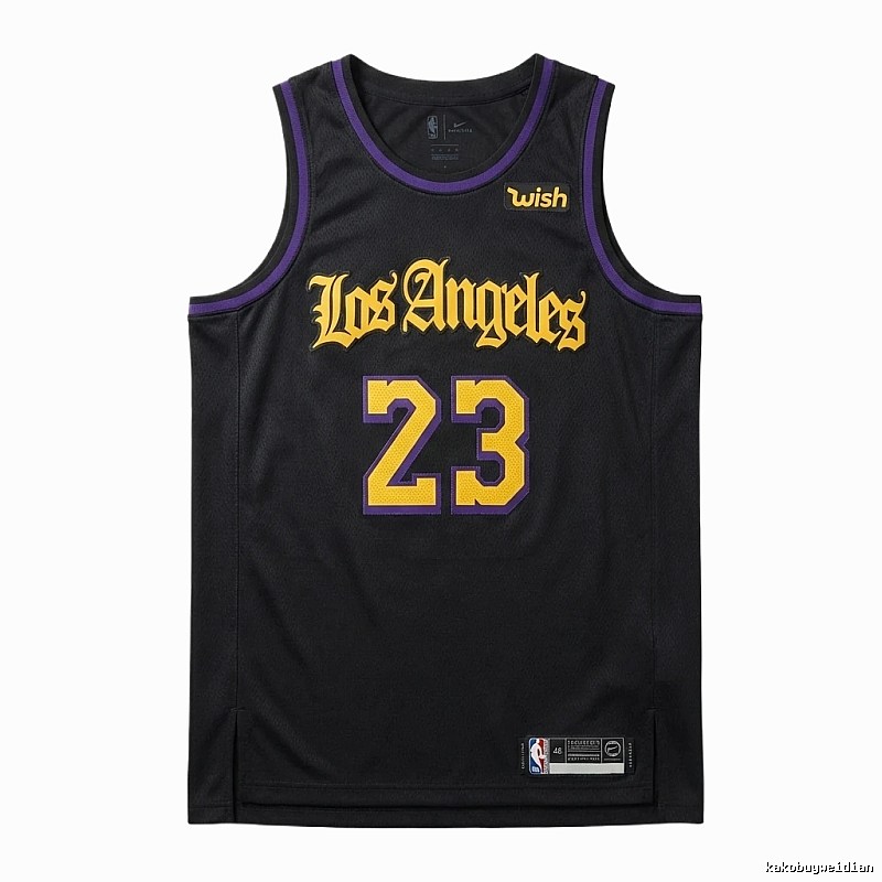 LBJ No.23 black-purple basketball jersey