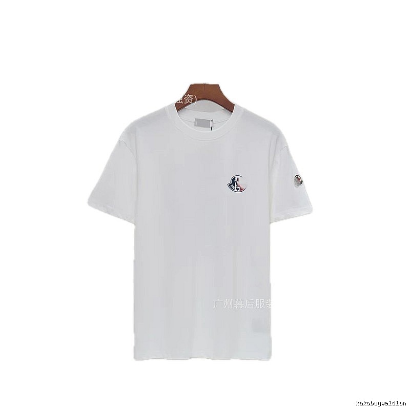 Moncler Logo Minimalist Style White Short-sleeved T-shirt