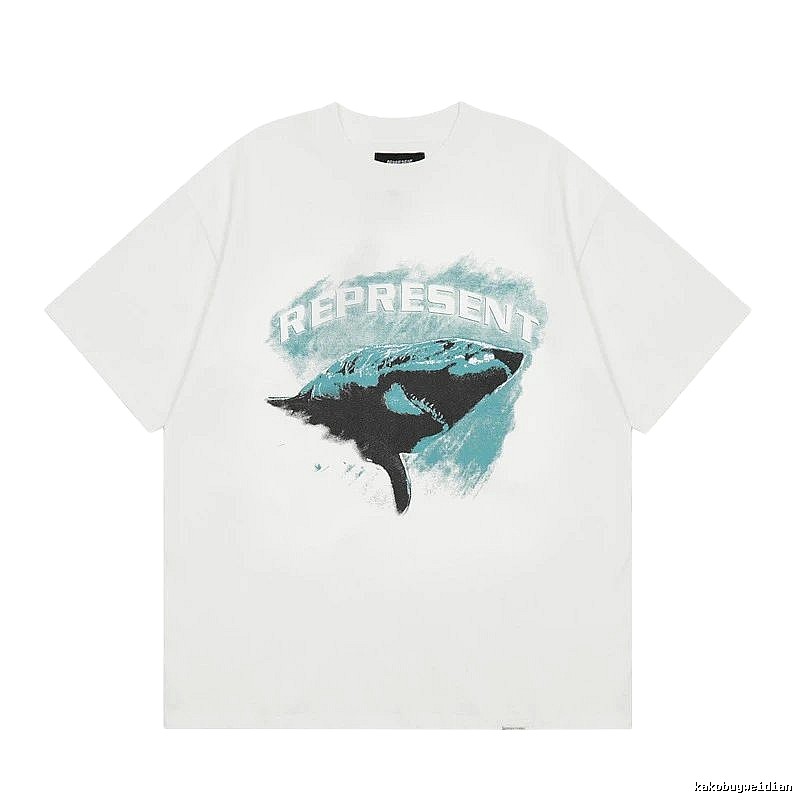 Represent Orca Print Vintage Style White T-Shirt