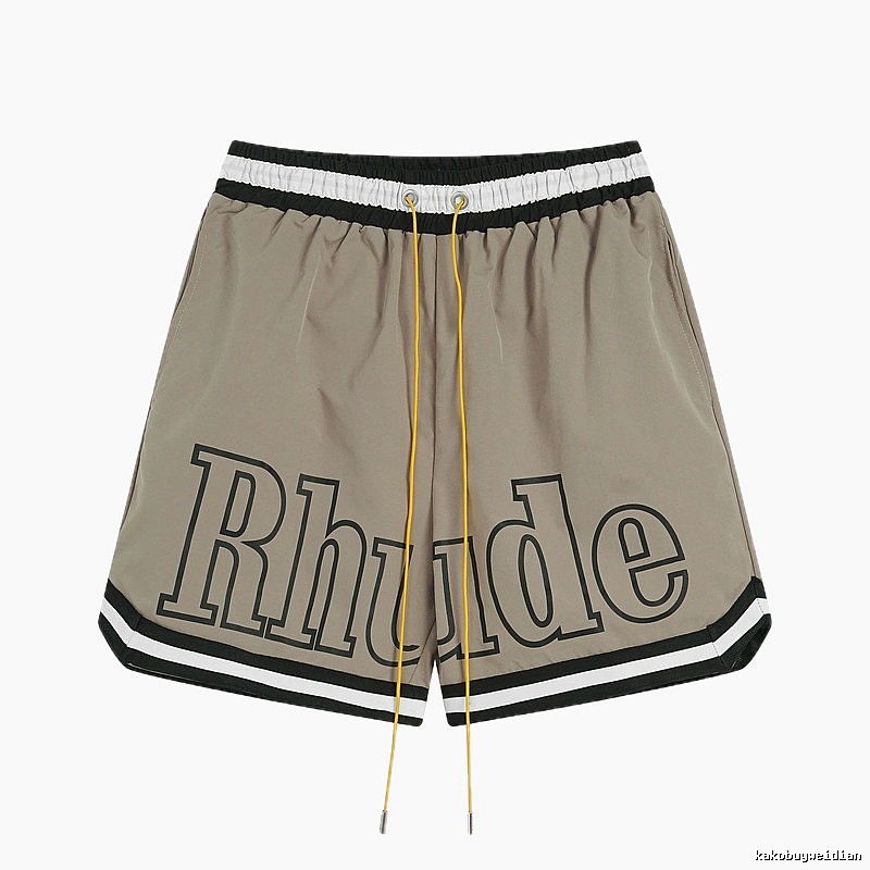 RHUDE sporty khaki shorts
