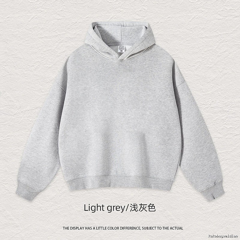 Streetwear Blank pullover hoodie Black Minimal A with Logo Accent