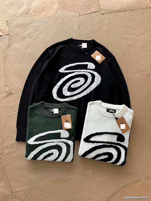 Stussy Black Swirl Graphic SweatShirt Daily Styling