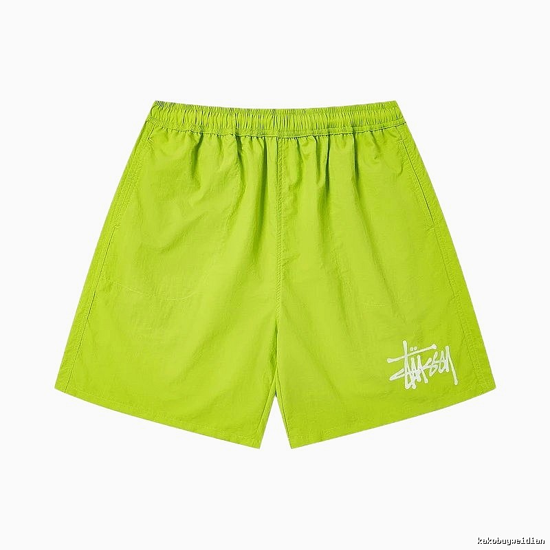 Stussy Classic Logo Street Style Fluorescent Green Shorts