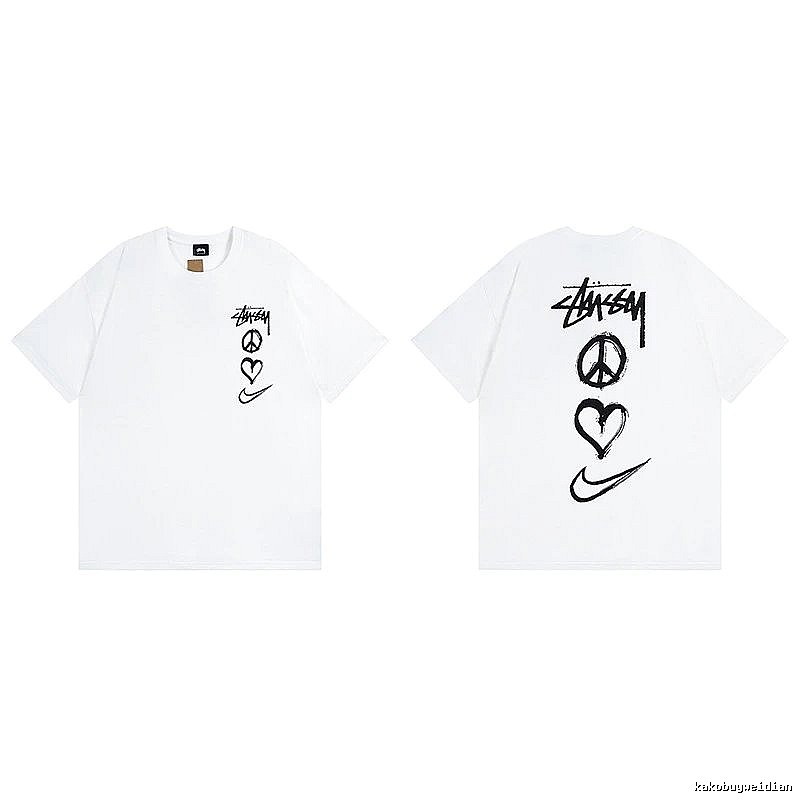 Stussy White Spider Graphic T-Shirt Logo Detail