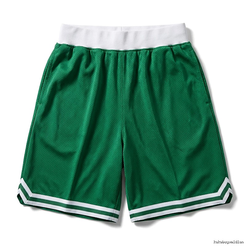 Tatum green and white retro-style shorts