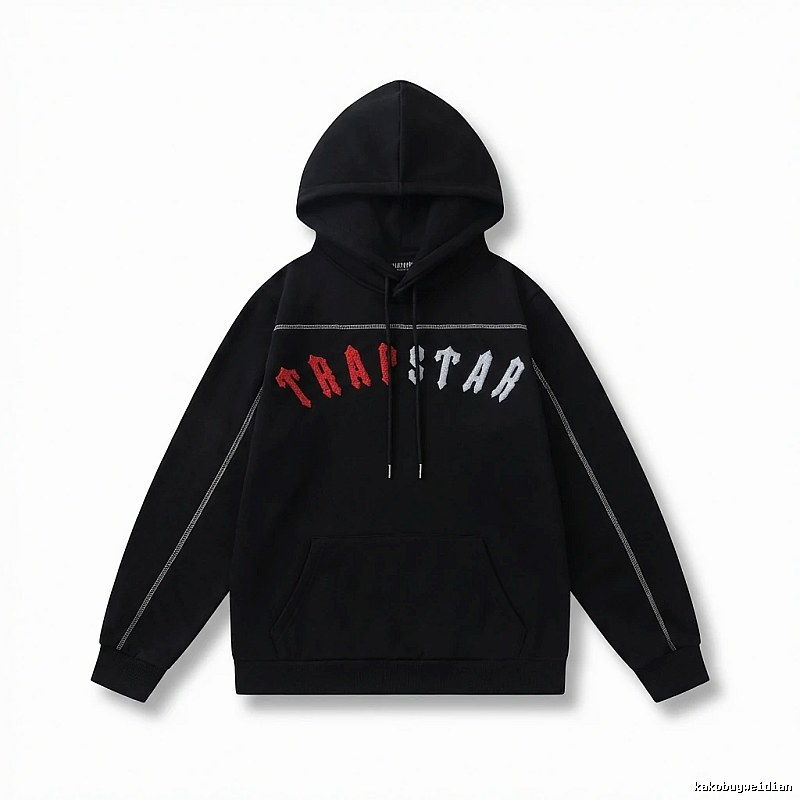Trapstar letter-style black hoodie