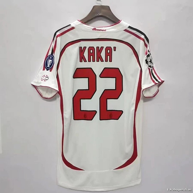 AC Milan Classic Kaka #22 soccer jersey White AC Milan for Daily Styling