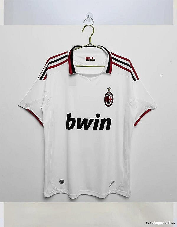 AC Milan Gift Ready Retro soccer jersey Red Black Striped with Standout Detail