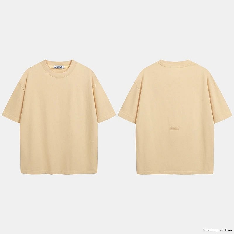 Acne Studios 2090-80 Yellow Style Ac908040 Stockholm Logo T-Shirt Match Day