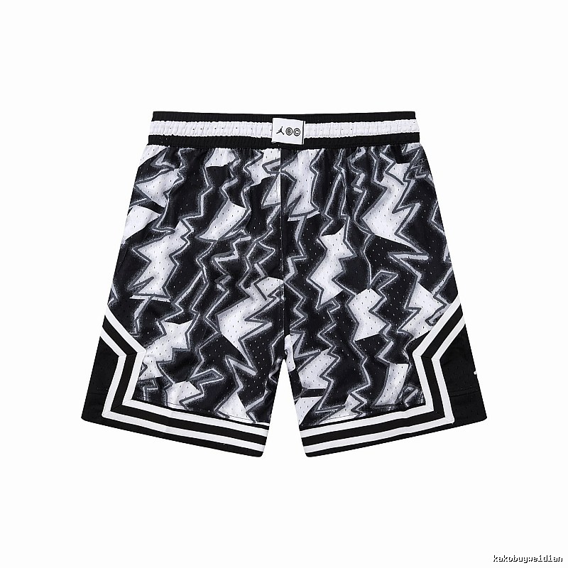 AJ Lightning series black and white shorts