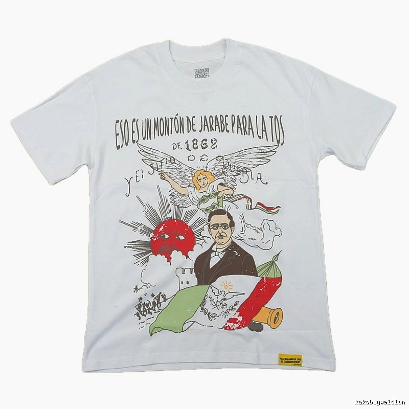 ALOCS Illustration Vintage Street Style White T-Shirt