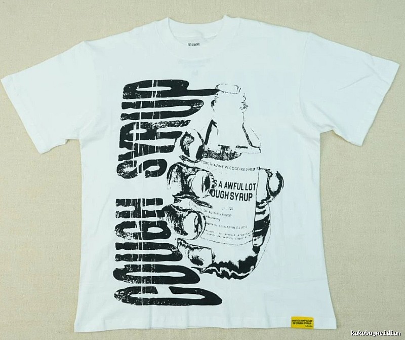 ALOCS Syrup Print Street Style White T-Shirt