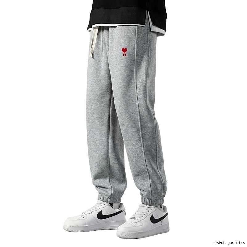AMI & Easy Casual Style Grey Sweatpants