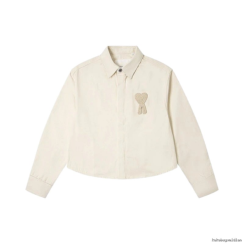 AMI embroidered love style white shirt