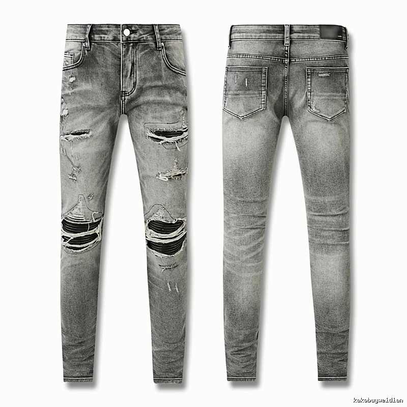 AMI Ripped Trendy Brand Jeans