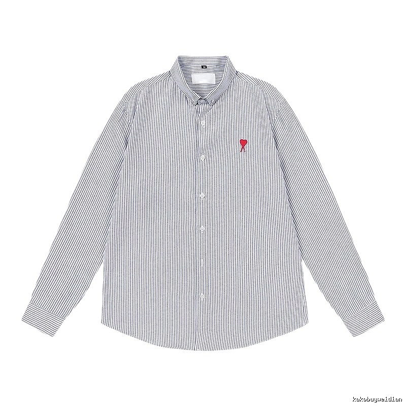 Ami striped minimalist style shirt