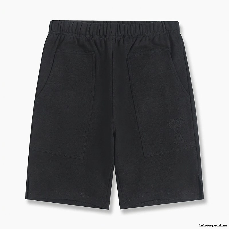 AMI Workwear Style Black Shorts