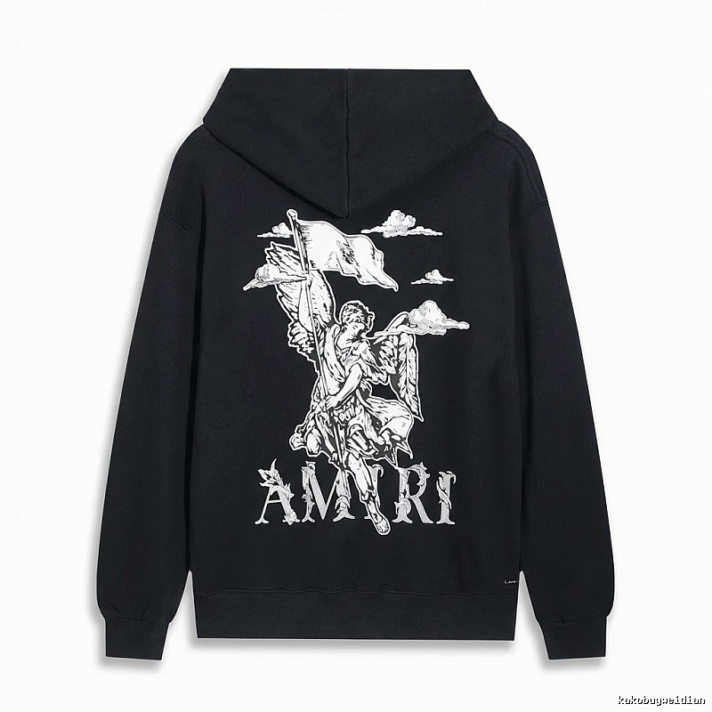 AMIRI Black Sweatshirt with Angel Print