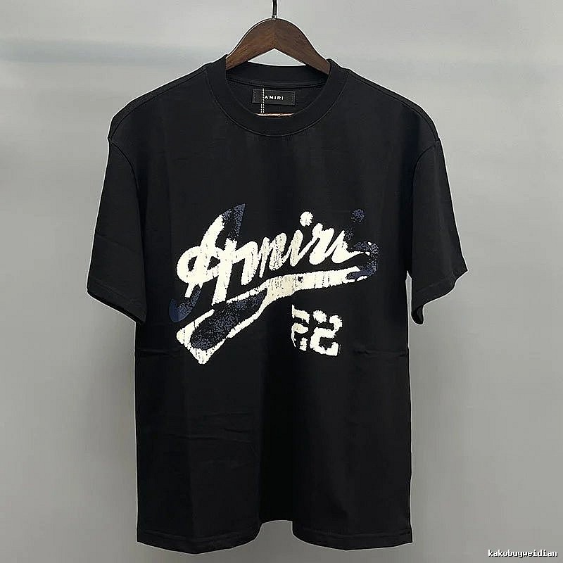 Amiri Black White Records Graphic T-Shirt Campus Look