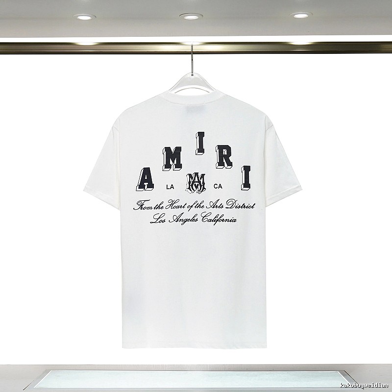 Amiri Daily Graphic T-shirt White Blue Amiri with Visual Detail