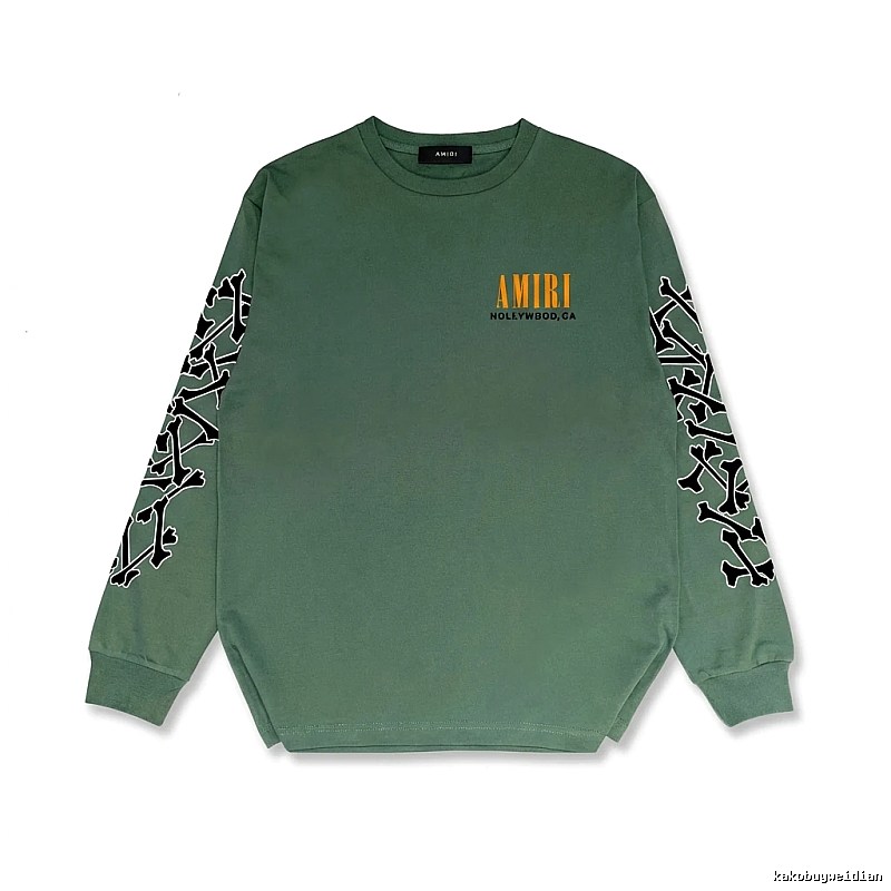 AMIRI Dark Style Olive Green Sweatshirt