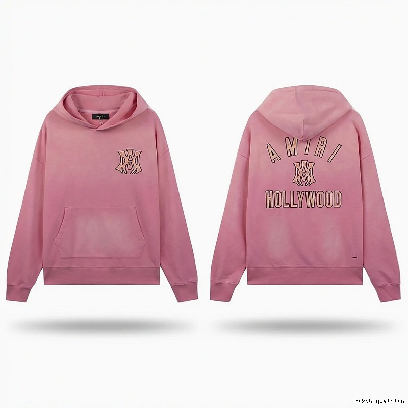 AMIRI Hollywood-style pink sweatshirt