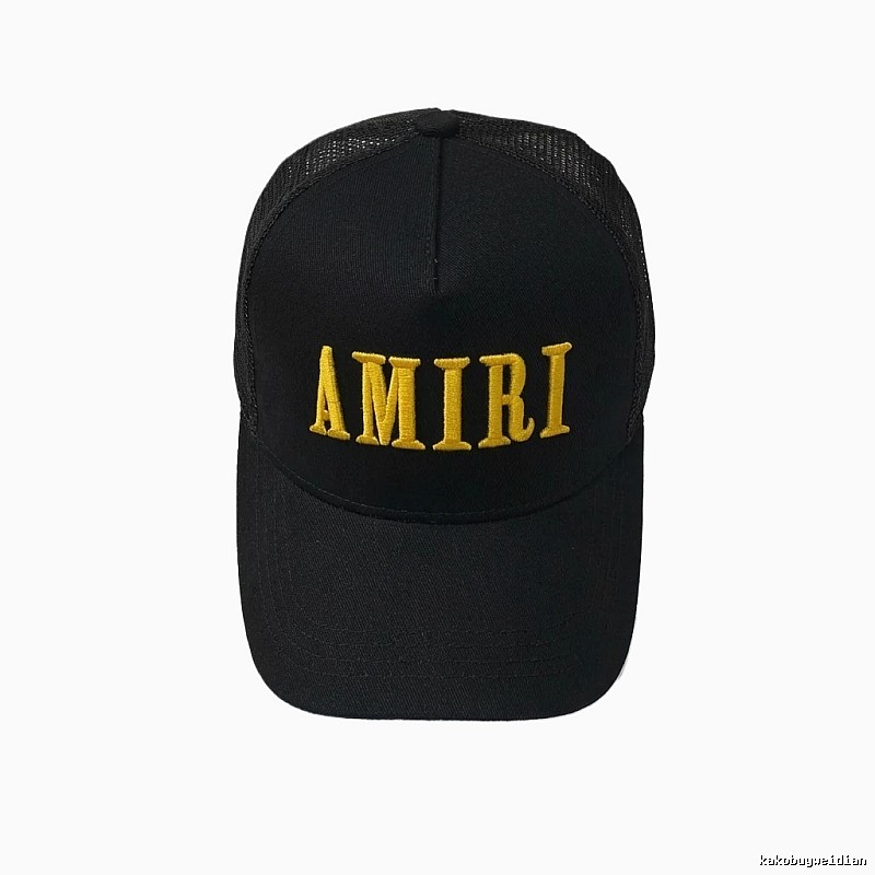 AMIRI letter embroidery black cap