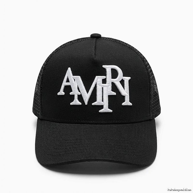 AMIRI letter-style black cap